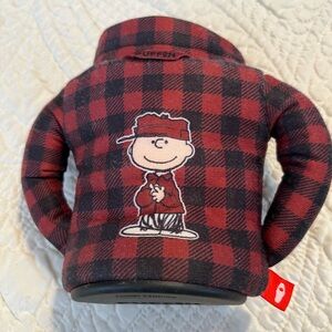 Puffin Drinkware Charlie Brown Cozy Sleeve - Red & Black Plaid